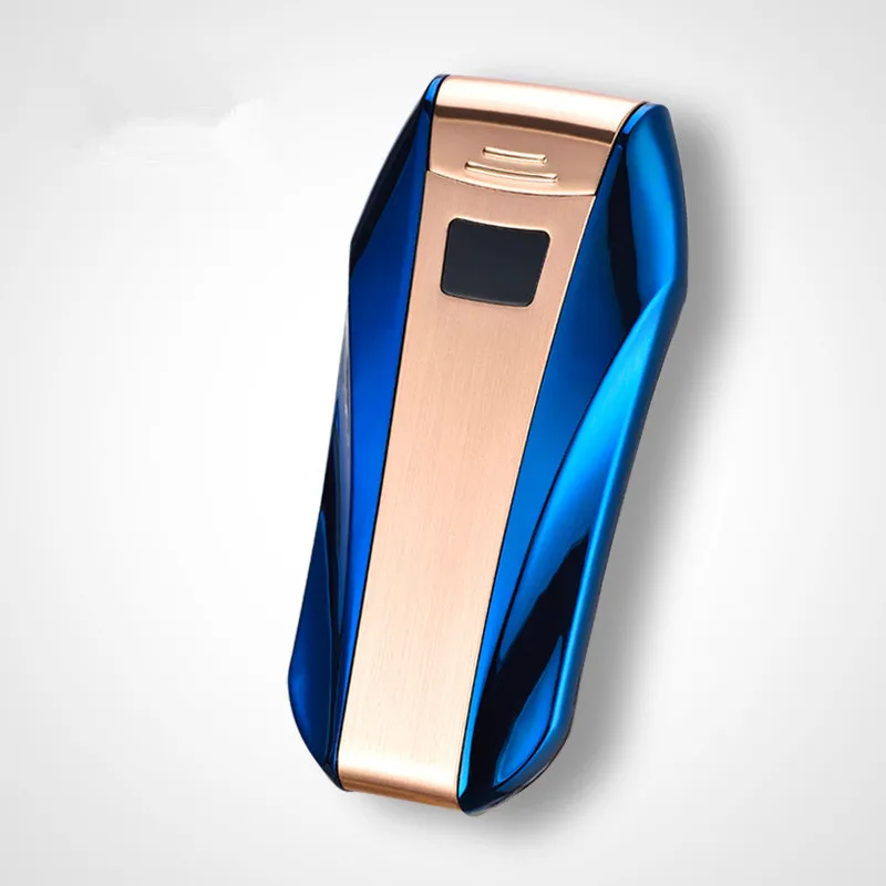 Новинка, двойная дуговая USB Зажигалка, перезаряжаемая Электронная зажигалка, светодиодный экран, сигаретная плазма, Индукционная импульсная зажигалка - Цвет: Gold Blue