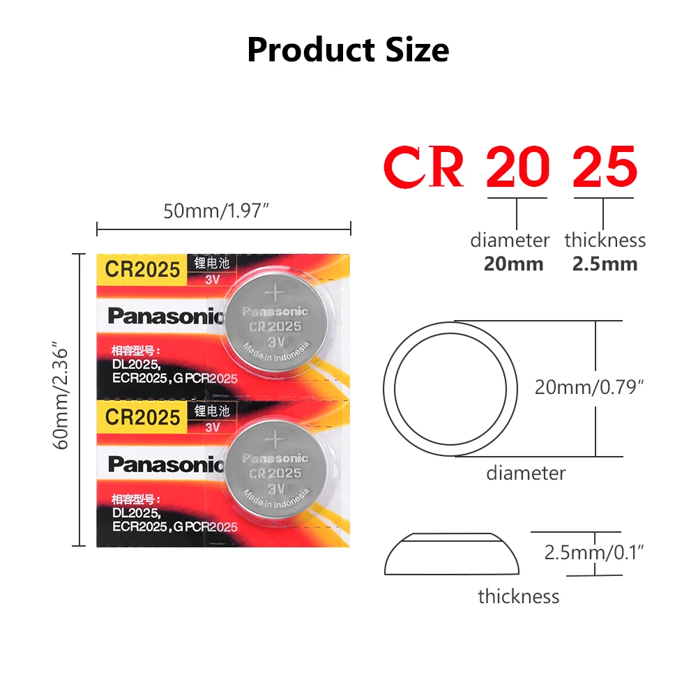 2 шт. 3 в CR2025 ECR2025 LM2025 DL2025 BR2025 Кнопка монета ячейка литиевая батарея калькулятор игрушка устройство батареи цифровая камера