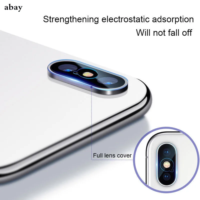 For iPhone X 8 7 6 6S Plus Accessory Back Camera Lens Screen Protector Full Cover Tempered Glass Film For iPhone XS MAX XR 5 5S