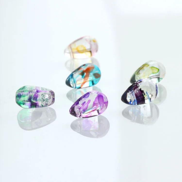 

6*10mm 10pcs Colorful Glass Beads Tear Drop Beads For Jewelry Making Necklace Bracelet Fashion Charms DIY