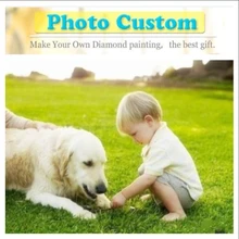 "фото на заказ" 5d индивидуальный заказ Diy Алмазная Вышивка Полный Круглый Алмазная картина вышивка крестиком Мозаика домашний декор детский подарок