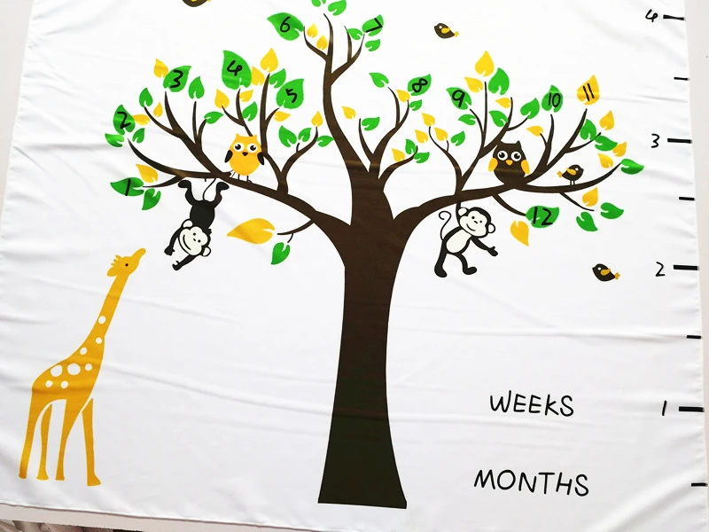 Cute Multi-Function Baby Play Mats Infant Portray Blanket Bed Room Wall Decor  Background Blankets Baby Milestone Photo Props