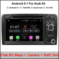 7 дюймов Android 5.1 dvd-плеер автомобиля для Audi A3 2001-2011 4 ядра стерео GPS Радио головного устройства dab + 1080 P зеркальное и OBD2