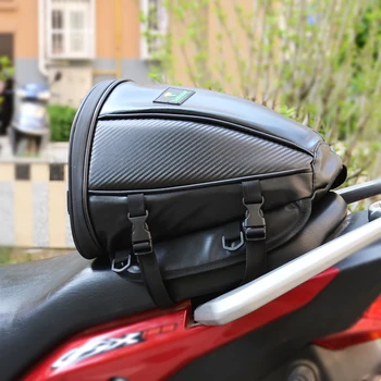 

High quality Top Motorcycle tank bag 100%Waterproof PU leather Saddle Bag Motorcycle Rear Seat Bag Racing Oil Tank Tail Bags