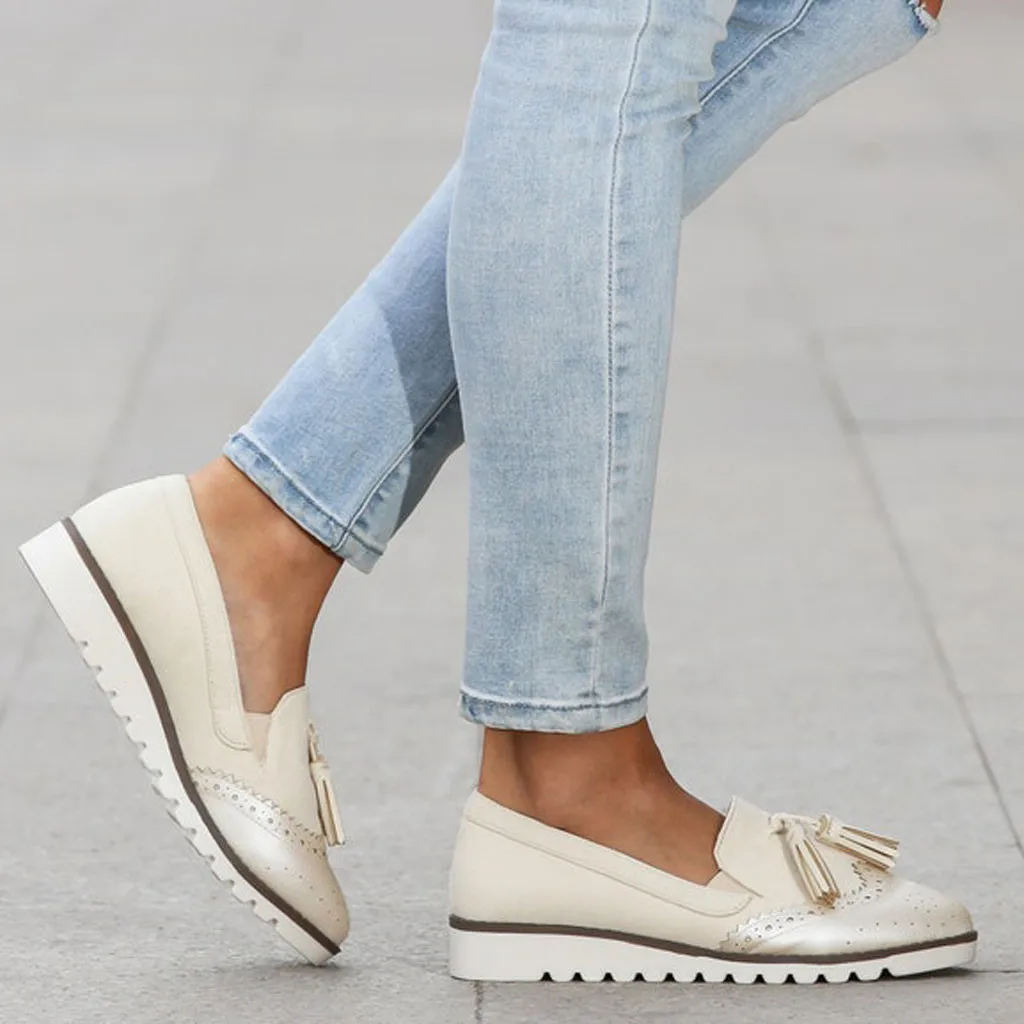 

YOUYEDIAN women Flats Summer Casual Retro Women Round Head Flats Shallow Mouth Breathabl BreLoafers Peas Boat Shoes#g4