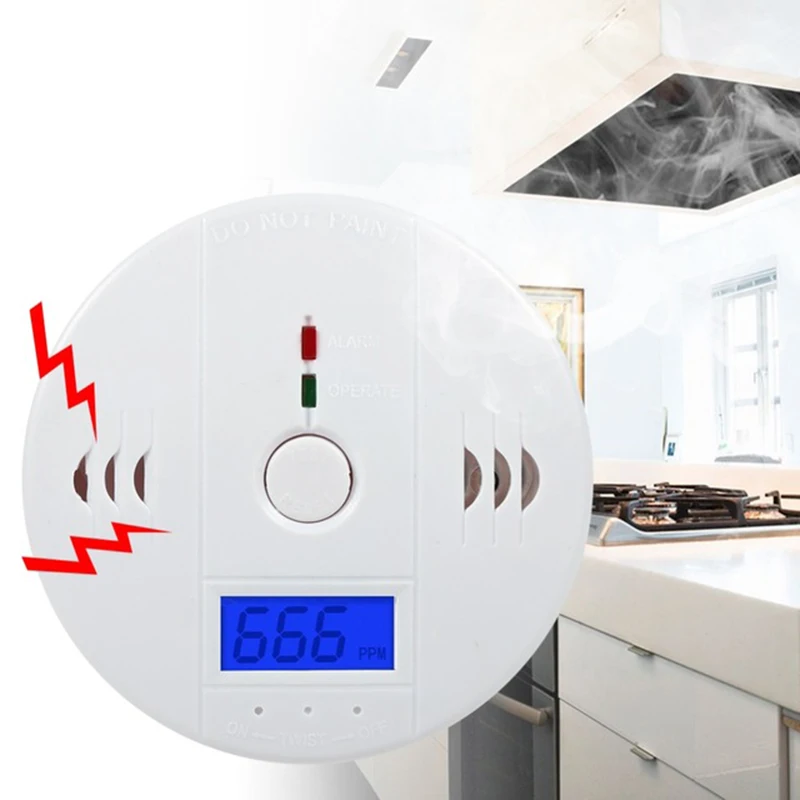 

Home Security LCD Carbon Monoxide Detector Independent CO Gas Sensor 85dB Warning-up High Sensitive Poisoning Alarm Detector