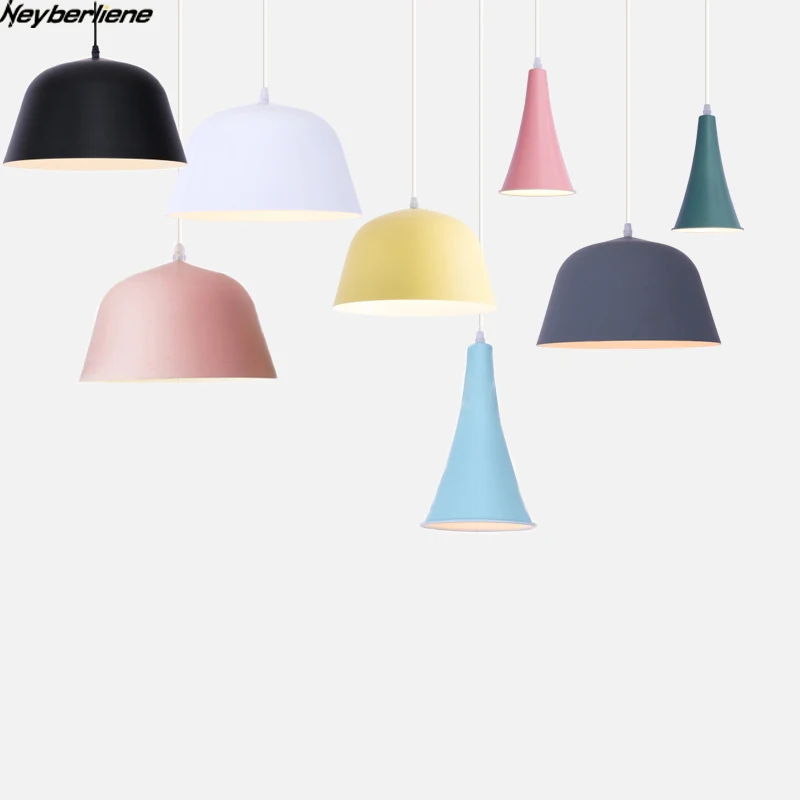 Goedkoop Moderne Hanglampen LED Hanger Lampen Kleurrijke 220 v Opknoping Lamp Voor Home Decoratie Woonkamer Keuken Slaapkamer Restaurant