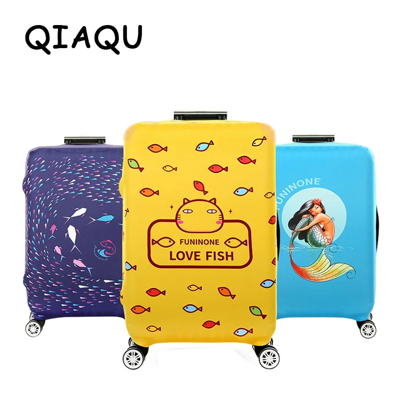 

QIAQU Elastic Fabric Luggage Protective Cover, Suitable18-32 Inches, Trolley Case Travel Case Dust Cover AccessoriesCartoon anim