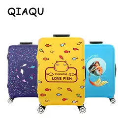 QIAQU эластичные тканевый багаж защитная крышка, Suitable18-32 дюймов, троллейбус случае футляр Пылезащитный чехол AccessoriesCartoon anim