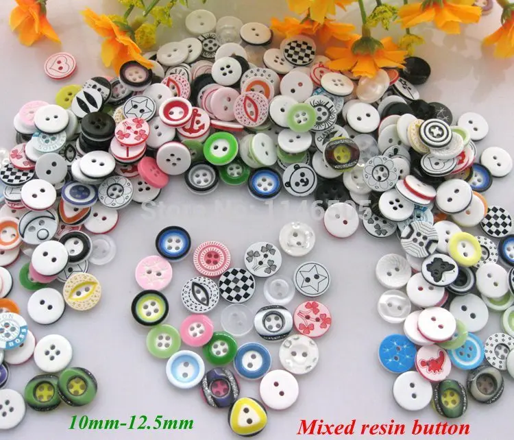 

Free Shipping 150pcs mixed Size bulk Resin Shirt Buttons Scrapbooking Sewing Craft Appliques Fashion Fastener And DIY Button