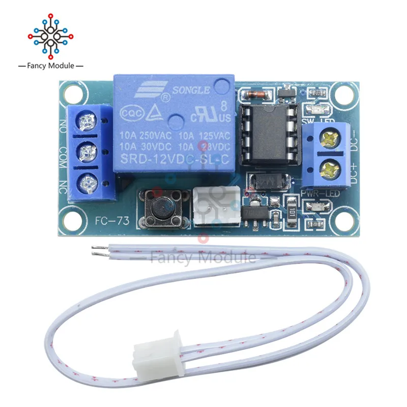 

DC 12V 1 Channel Latching Relay Module With Touch Bistable Switch MCU