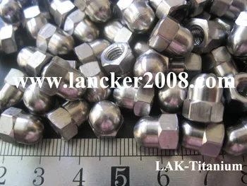 

M4 M5 M6 M8 Gr2 Titanium hexagon domed cap nuts DIN1587