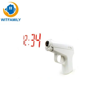 

Pistol Projection Clock Electronic Desk Clock table Projector Watch Talking Digital alarm Clock With Time Projection