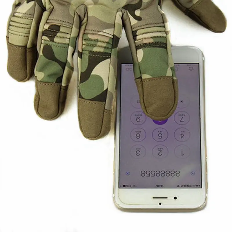 Водонепроницаемые мужские перчатки с сенсорным экраном, военные тактические перчатки, полный палец, мотоциклетные перчатки, для спорта на открытом воздухе, для охоты, велоспорта