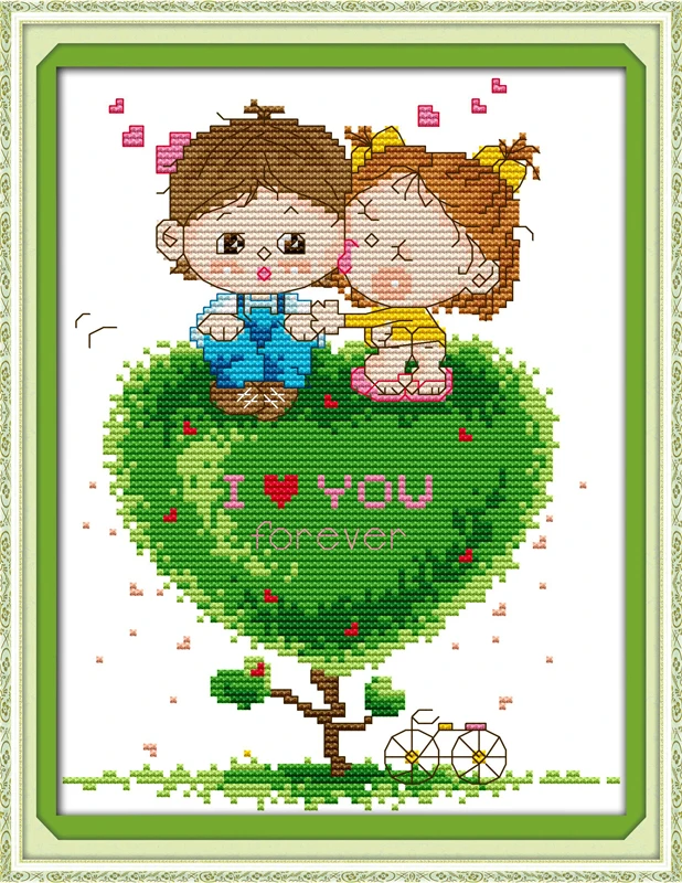 

Love Tree, counted printed on fabric DMC 14CT 11CT Cross Stitch kits,embroidery needlework Sets Home Decor
