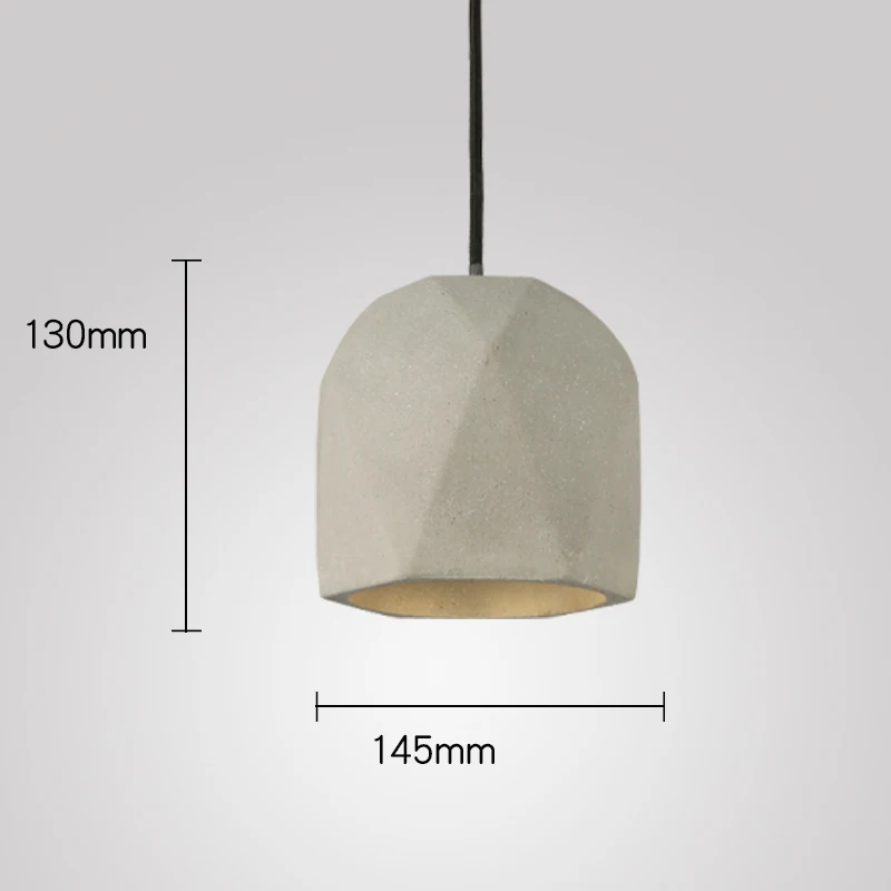 Датский дизайн Лофт бетонный подвесной светильник прикроватный подвесной светильник для спальни цементный ресторан столовая лампа - Цвет корпуса: see chart