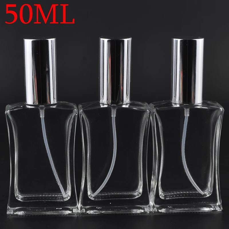 

MUB - 50ml Metal Sprayer Pump Bottle Glass Refillable Perfume Bottle Empty Packaging Caseglass Perfume Bottles With Spray