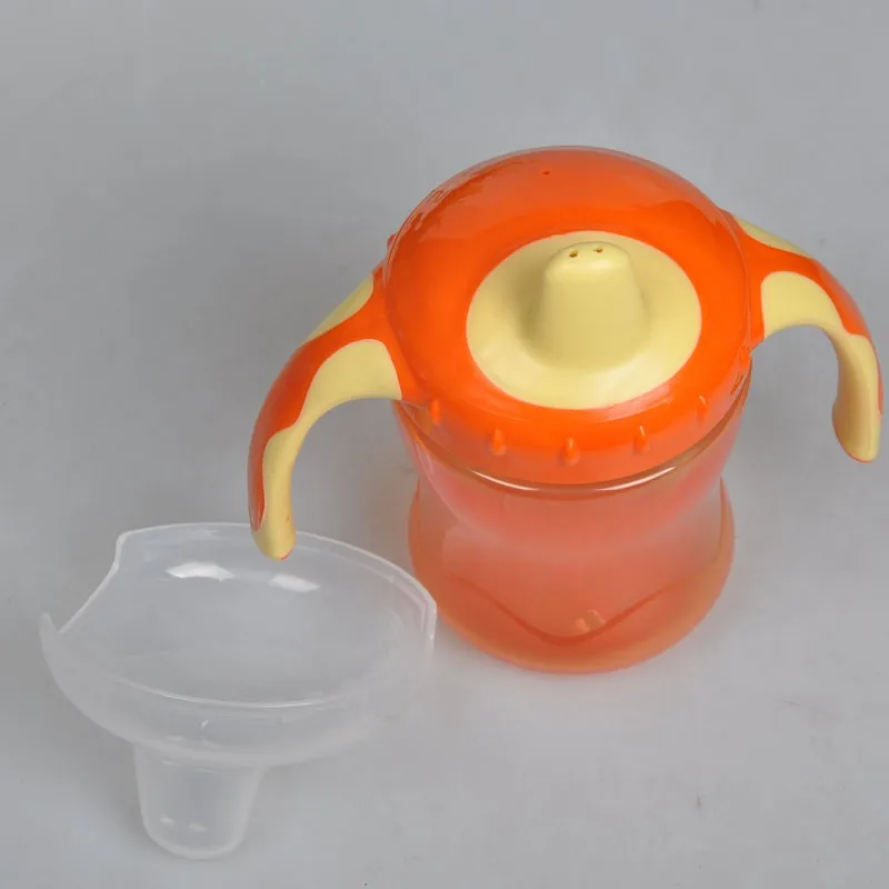 260 мл двухцветный мягкий утиный клюв-охлажденный детский чайник для тренировки детский чайник обучающая емкость ручка для бутылочки бутылка для детей M