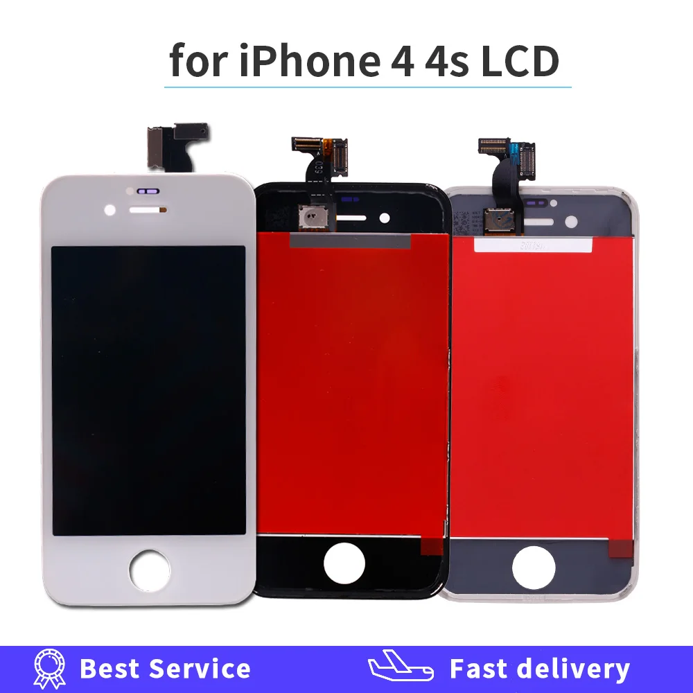 100% тестовый класс AAA + ЖК-дисплей для iPhone 4s 4 GSM CDMA ЖК-сенсорный экран дигитайзер