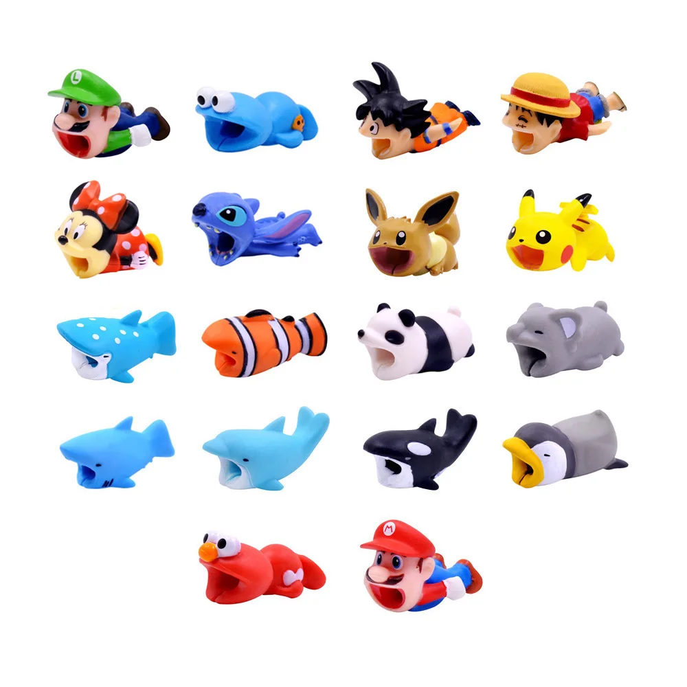 CHIPAL Bite Animal защита кабеля провода намотка для iPhone USB зарядное устройство кабель