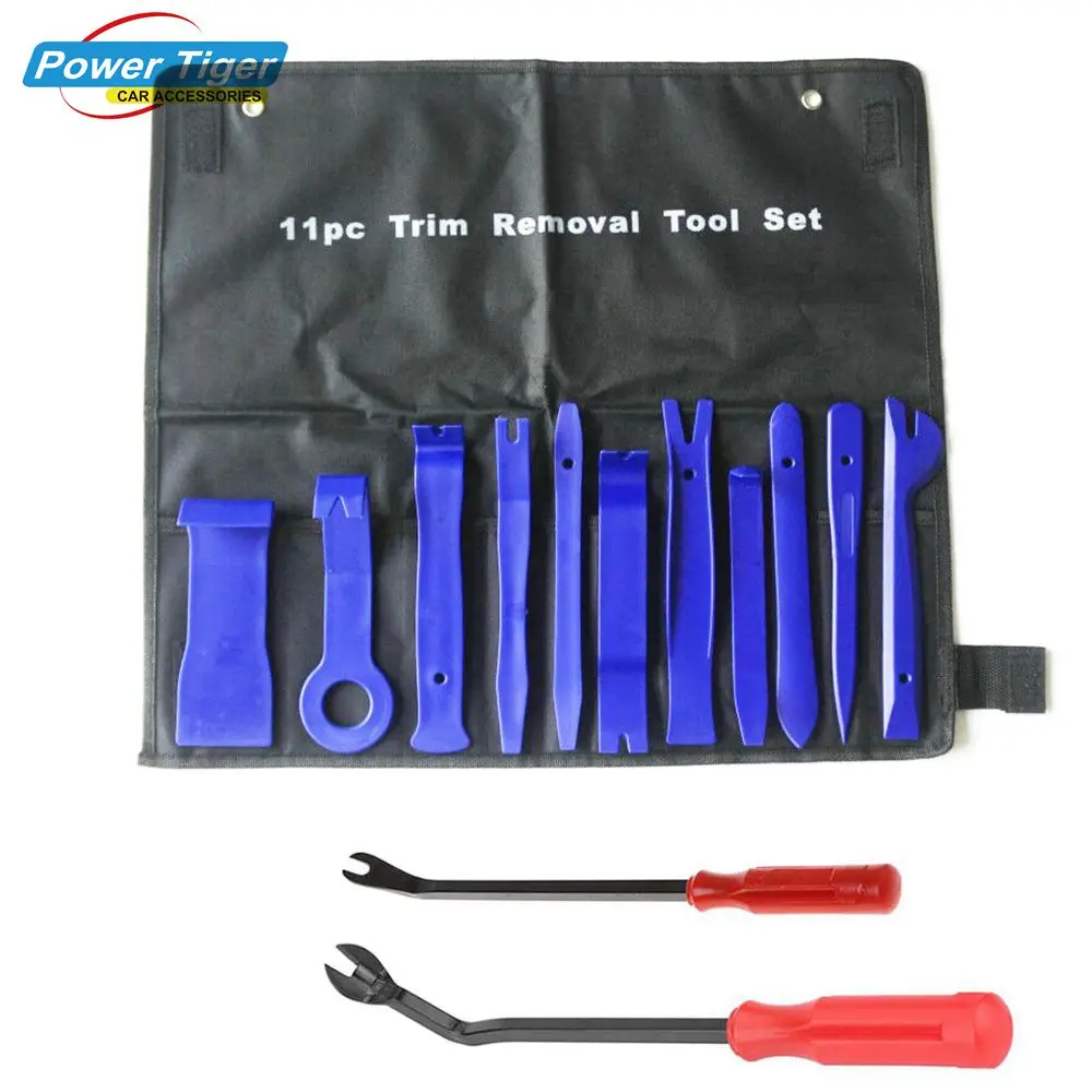 

11Pcs Auto Trim Removal Tool Set for Car Fasteners Clips Rivet Buckle Door Panel Upholstery Installer Car Radio Repair Tool