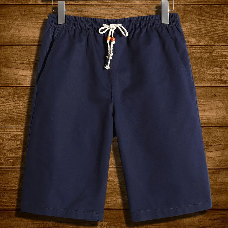 Navy blue Карго Летние повседневные шорты мужские хлопковые однотонные тренировки уличная японская Мужская s шорты-бермуды Hombre камуфляжная мужская одежда - Цвет: Navy blue
