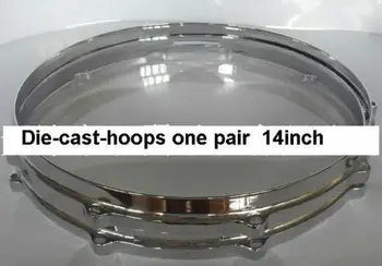 

4 pair 14inch Die-cast-hoops with 1 pair snare drum regulator free shipping