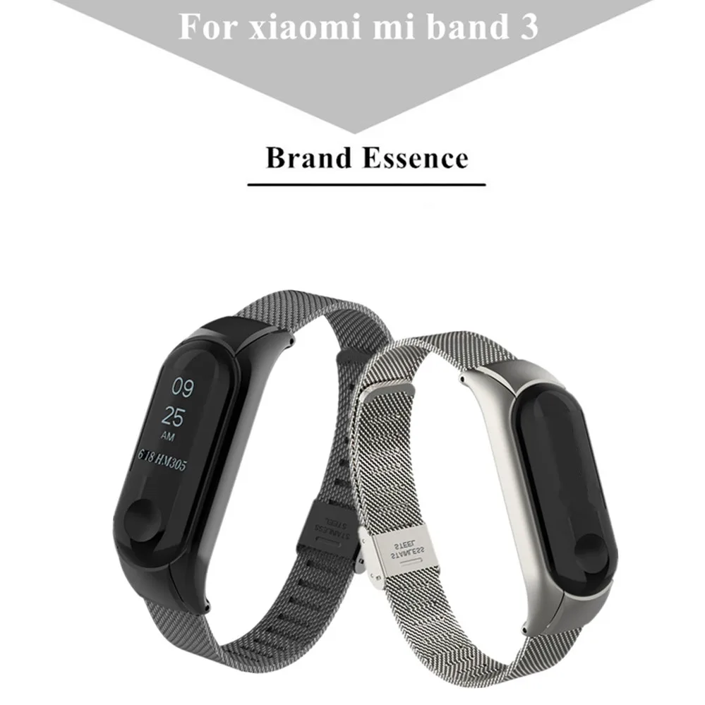 Браслет mi band 3 для Xiaomi mi band 3 металлический ремешок на запястье Безвинтовой браслет из нержавеющей стали напульсники mi Band 3