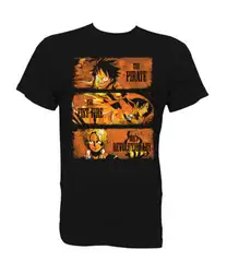 Camiseta футболка 3 Херманос One piece Луффи Ace Сабо XS-S-M-L-XL мужские 2018 Модная брендовая футболка с круглым вырезом 100% хлопок футболка топы