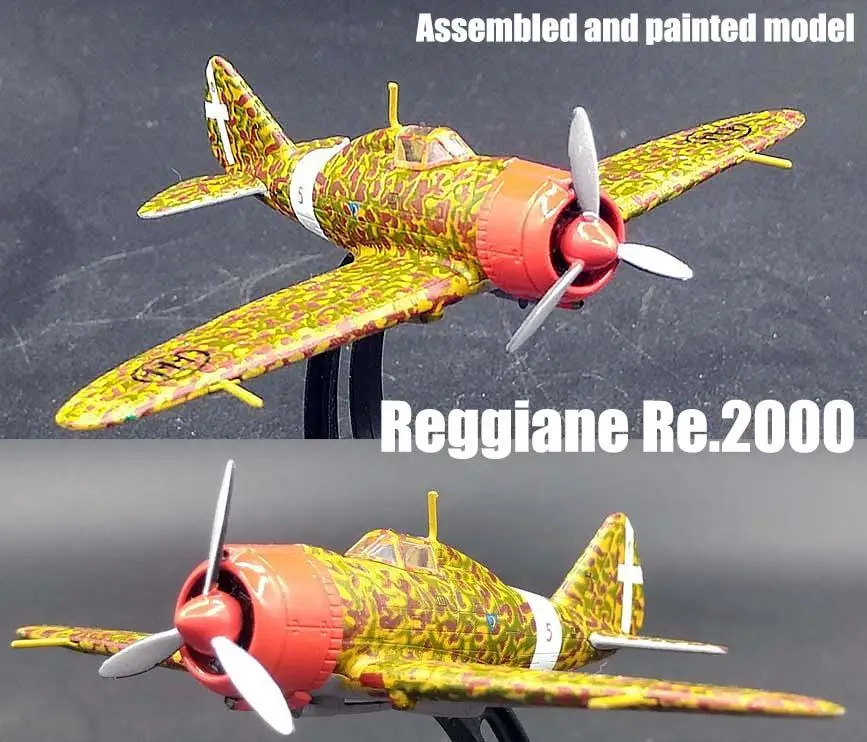 

WWII Italy Reggiane Re.2000 Falco I aircraft 1:100 diecast LEO model plane