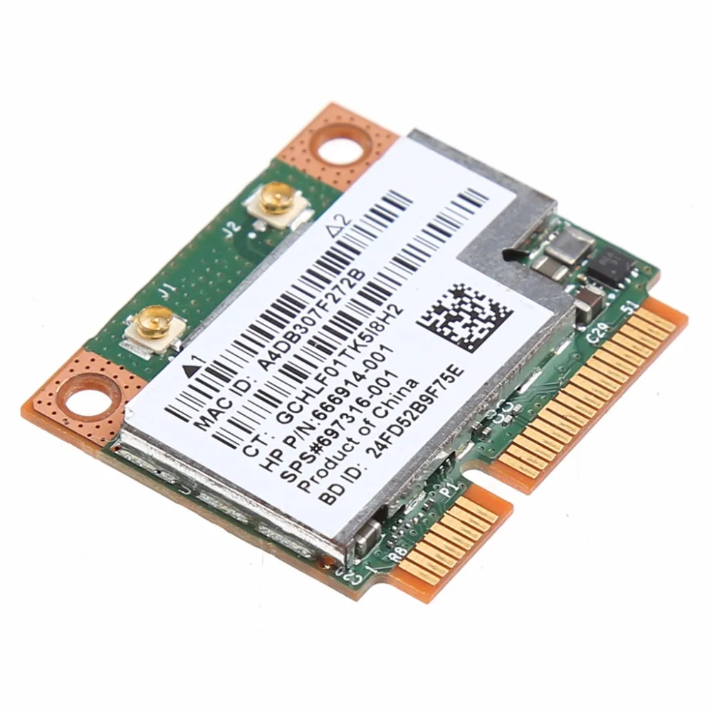 Двухдиапазонный 2,4+ 5G 300M 802.11a/b/g/n WiFi Bluetooth 4,0 Беспроводная Половина мини-карта pci-e для BCM943228HMB hp SPS 718451-001