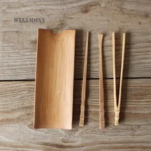 4 шт. китайские классические чайные аксессуары Совок Тонг игольчатый экскаватор кунгфу шесть джентльменов чая чисто ручной работы из натурального бамбука