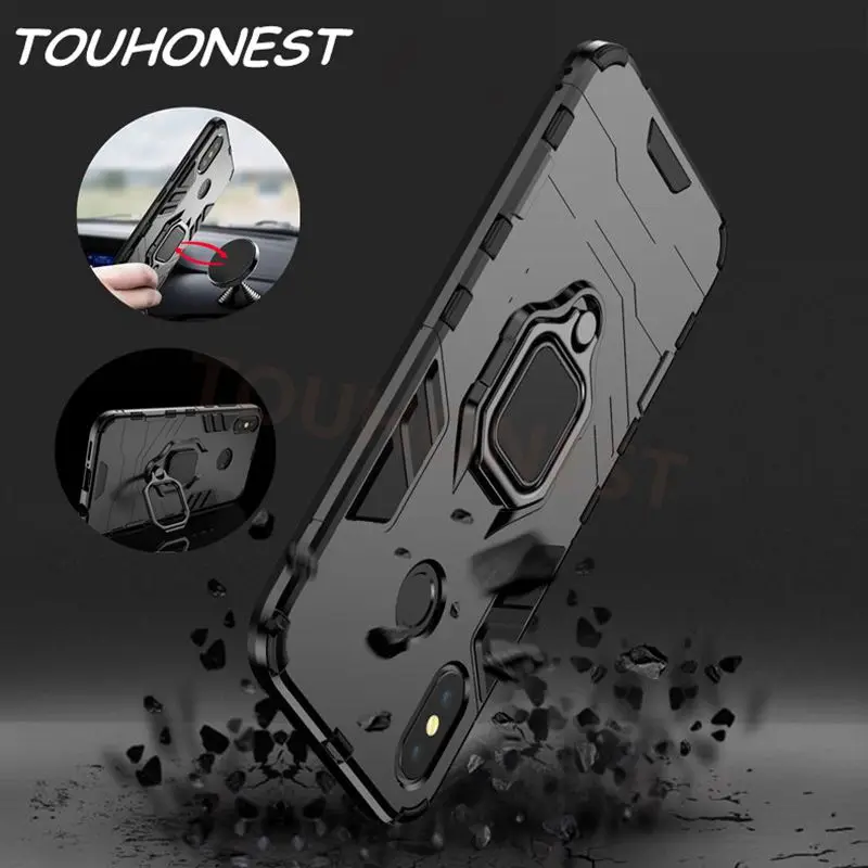 

Luxury Ring Car Bracket Magnetic Full Cover Case For Huawei P20 Lite honor 10 7C 6X 7A Pro nova 3 2 lite case Stand brand cases