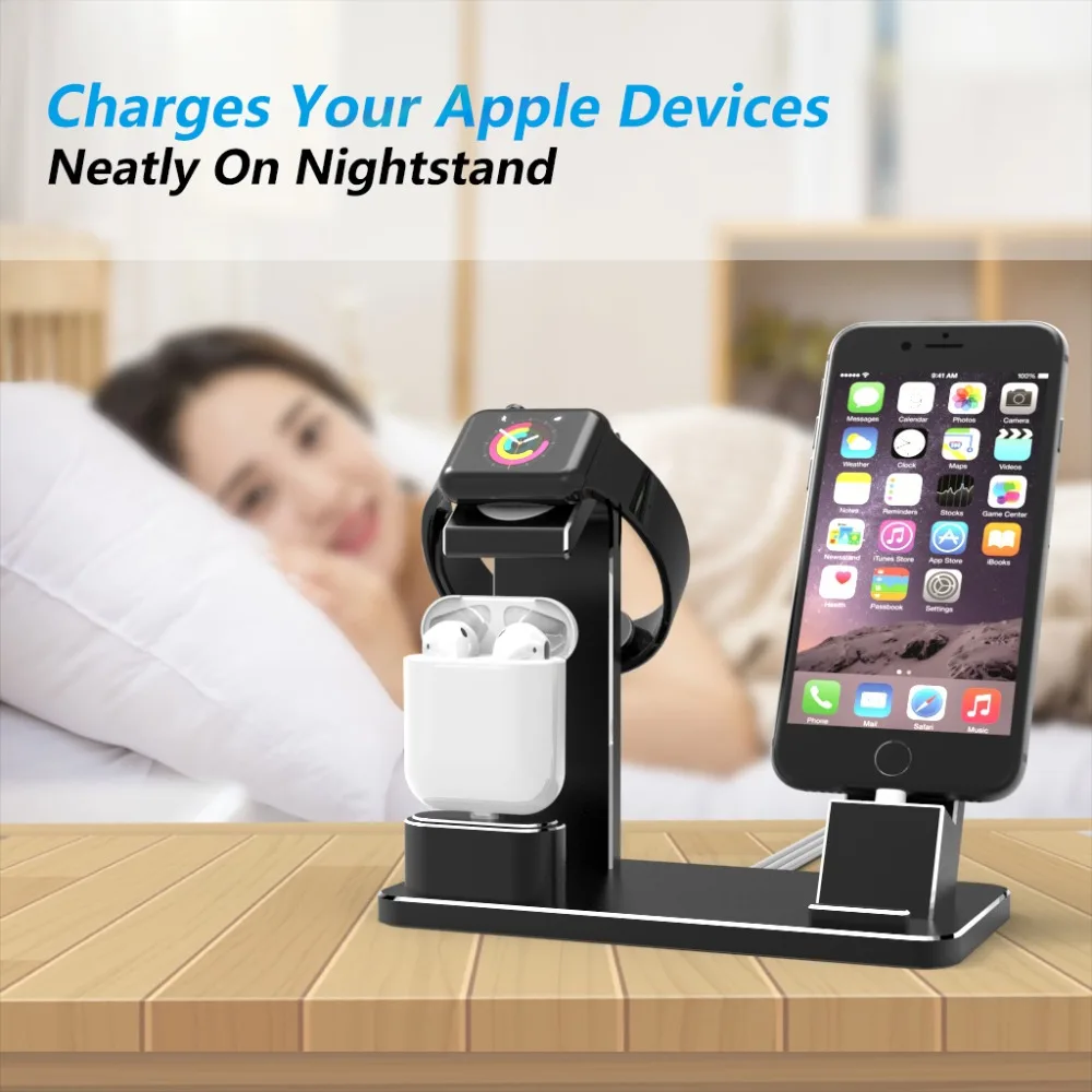 Charging Dock Stand Holder Station for Headphone AirPods IPad Apple Watch i Watch Series 1 2 3 iPhone 10 X 8 7 6 6S Plus