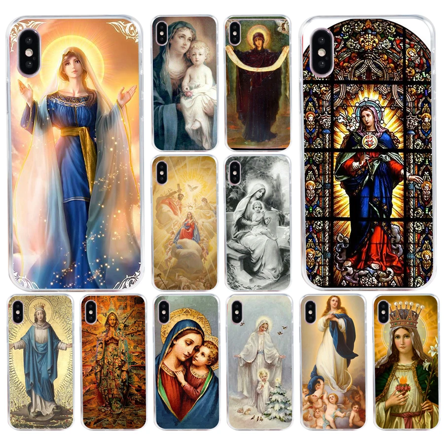 155H Virgin Mary Christian Custodia Morbida In Silicone Tpu Cover Per Iphone 5 5S Se X Xr Xs Max Case