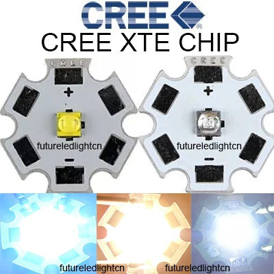 10 шт. X Cree XTE 5 Вт Светодиодный нейтральный белый 4500-5000 К Королевский синий CREE XT-E 1-5 Вт Высокая мощность с 20 мм PCB для аквариума