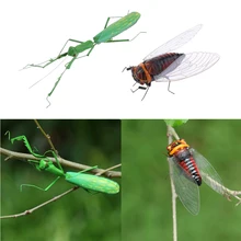 2 шт реалистичные фигурки Цикада садовая скульптура дома/рабочего стола/дерево Орнамент