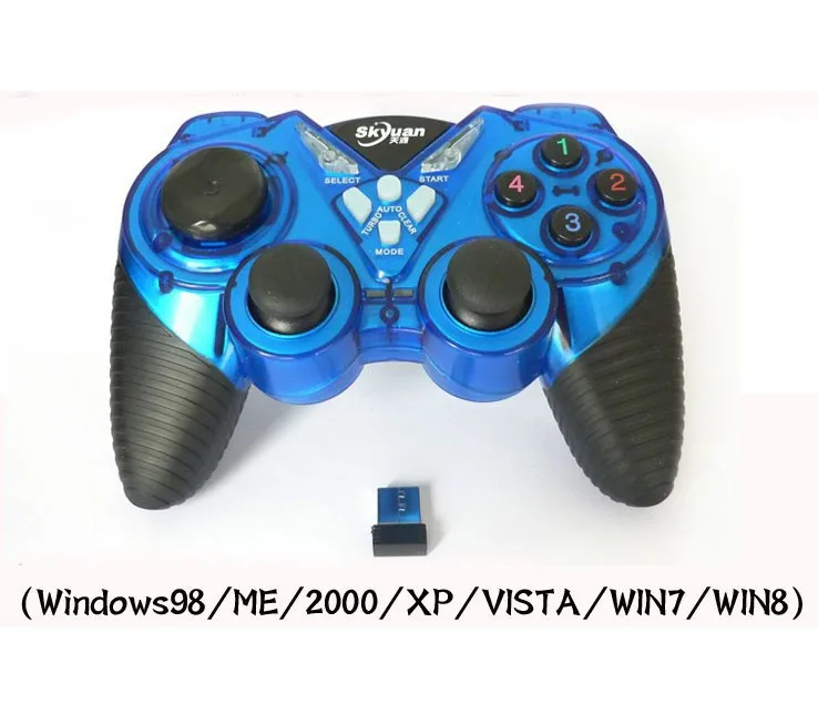 

Computer PC 2.4Ghz wireless game controller with dual vibration dual joystick for Windows 98/ME/2000/XP/VISTA/WIN7/WIN8
