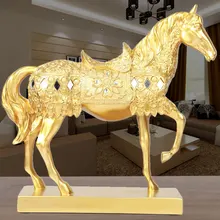 Height Silver Horse Statue Sliver Animal Sculpture Figurine Resin Crafts Modern Resin Mascot Home Office Decor Figurines Gift