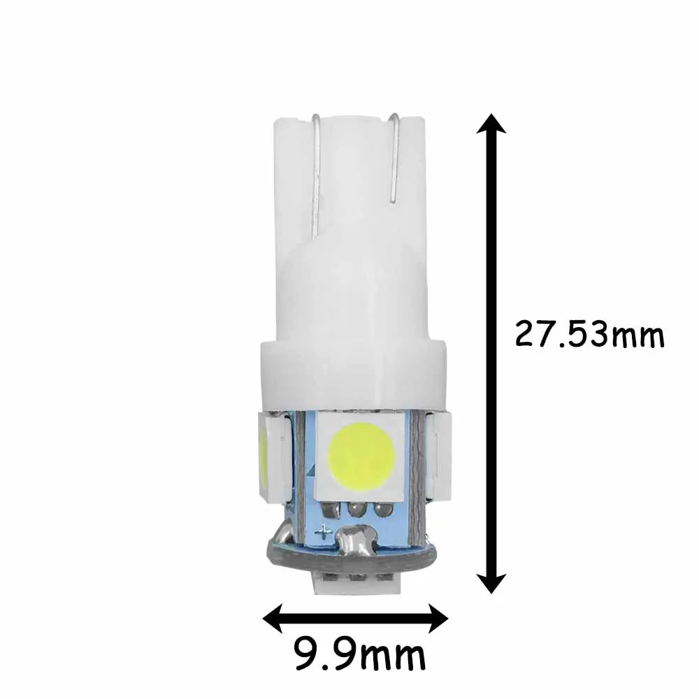 10 шт. Автомобильные светодиодные лампы T10 13 SMD5 5050 W5W 194 168|Сигнальная лампа| |