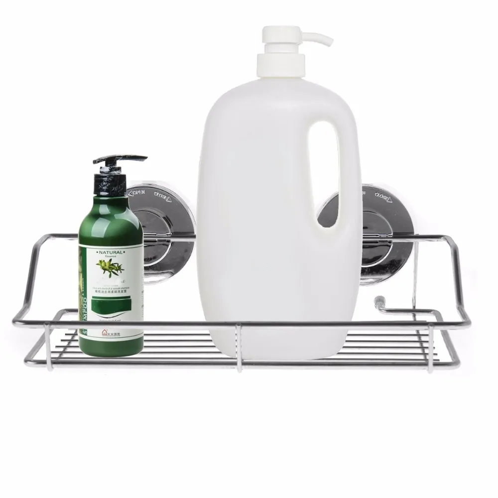 Nosii Tool free Suction Wall Mounted Stainless Steel Bathroom Shampoo