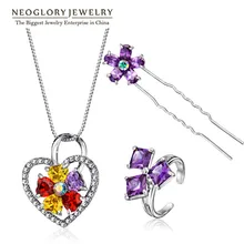 Neoglory, цинковый сплав, имитация, австрийские стразы, Модные Ювелирные наборы для женщин, новинка, Colf colf-s Zir-s QC4