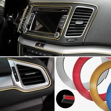 Auto Interni Moulding Trim Striscia di Adesivo Decorazione Contorno Per Ford Focus 2 3 Fiesta Mondeo Kuga Citroen C4 C5 Volkswagen golf