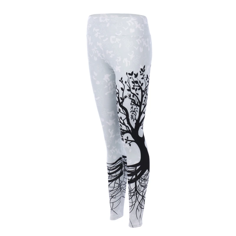 Vertvie 2017 Tree Pattern Sport Leggings Tights Printed Yoga Pants High Elastic Waist Push Up Running Fitness Gym Sportwear