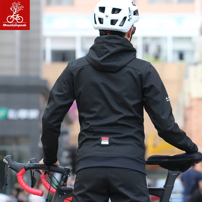 Зимняя ветрозащитная Водонепроницаемая теплая одежда для спорта на открытом воздухе, комплекты курток для велоспорта, подходят для мужчин и женщин, одежда для бега на велосипеде