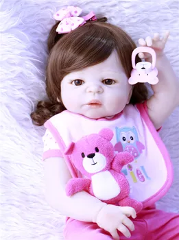 

NPK Real 57CM Full Body silicone Girl Reborn Babies Doll Bath Toy Lifelike Newborn Princess Baby Doll Bebe Menina Bonecas