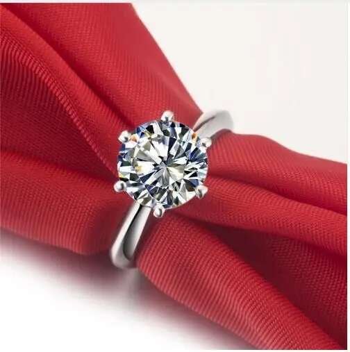 

TR001 0.6-3 carat NSCD Simulated Gem Engagement Wedding rings for women,Solitaire Ring with accents