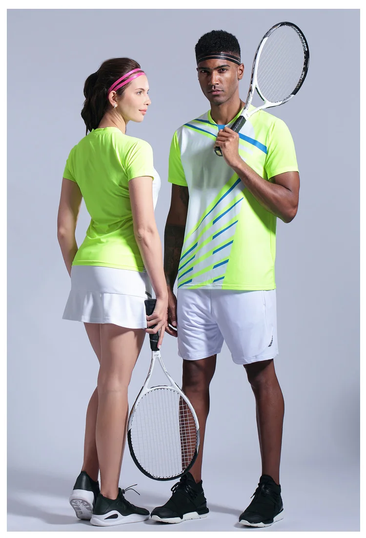 Женские Мужские рубашки для бадминтона, дышащие спортивные футболки стандартного кроя, одежда для тенниса, Спортивная футболка, быстросохнущие футболки