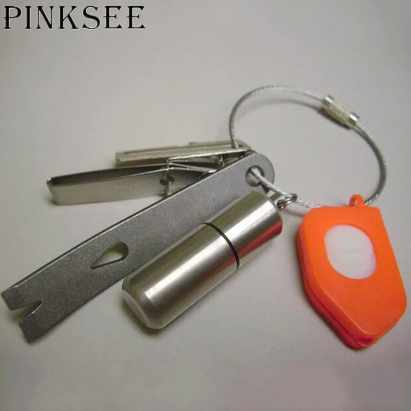 PINKSEE 10 шт./лот проволока из нержавеющей стали брелок трос держатель для ключей