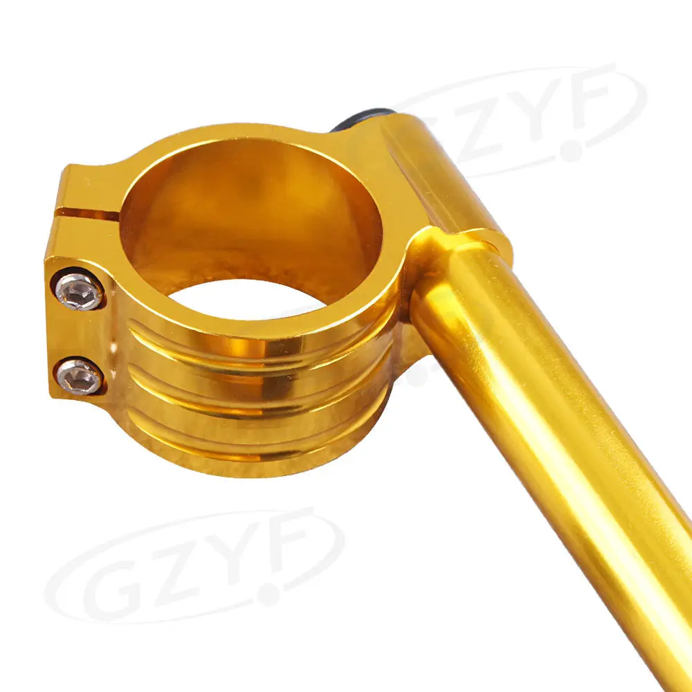 2PCS 50MM CNC Handlebar Fork Tube Clip-ons Handle Bar Universal 22mm 7/8" for Suzuki Honda Yamaha Kawasaki Aprilia Gold